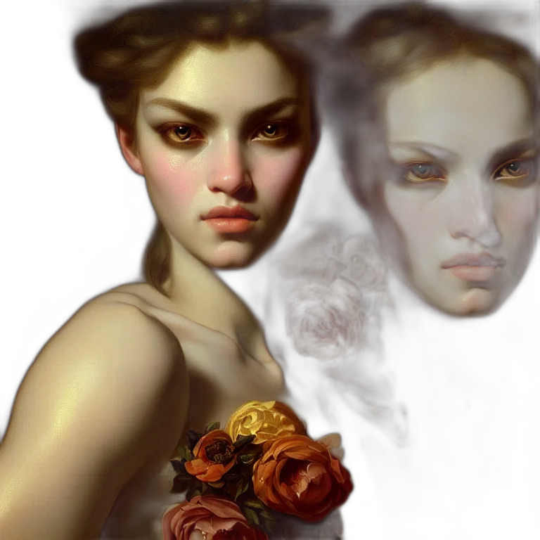 face, mask, photorealistic, fantasy art, concept art, oil painting, fire, red transparent PNG cut-out