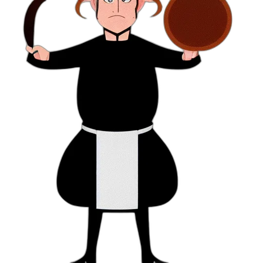 staff, food, cartoon, concept art, 3d render, pixel art, portrait, chef transparent PNG cut-out