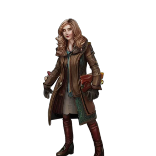 jacket, staff, concept art, fantasy art transparent PNG cut-out