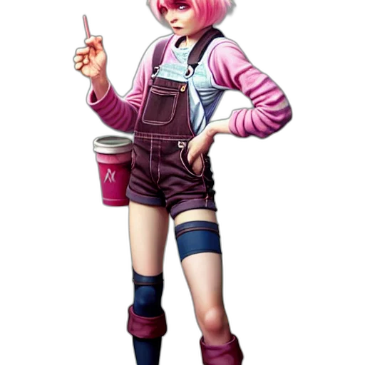 jacket, staff, weapon, concept art, cyberpunk, pixel art, fantasy art, pastel transparent PNG cut-out