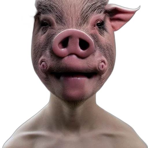 face, animal, mask, creature, photorealistic, 3d render, concept art, realistic transparent PNG cut-out