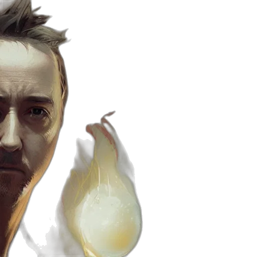 concept art, photorealistic, comic book art, watercolor, egg, face, edward, norton transparent PNG cut-out