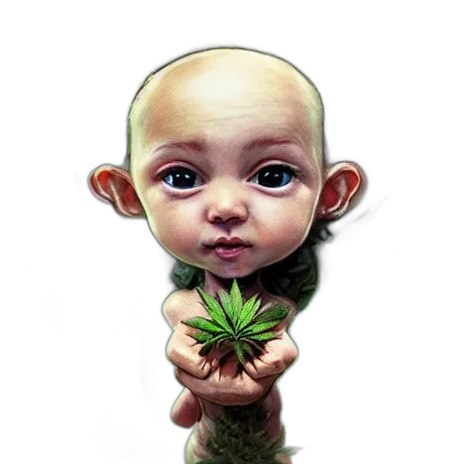 weapon, flower, face, photorealistic transparent PNG cut-out