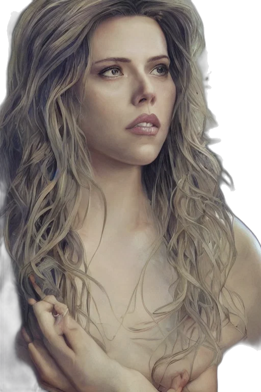 hair, face, dress, jewelry transparent PNG cut-out