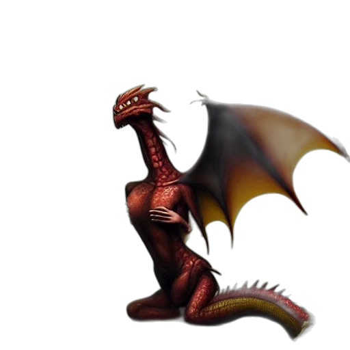 dragon, creature, animal, staff transparent PNG cut-out