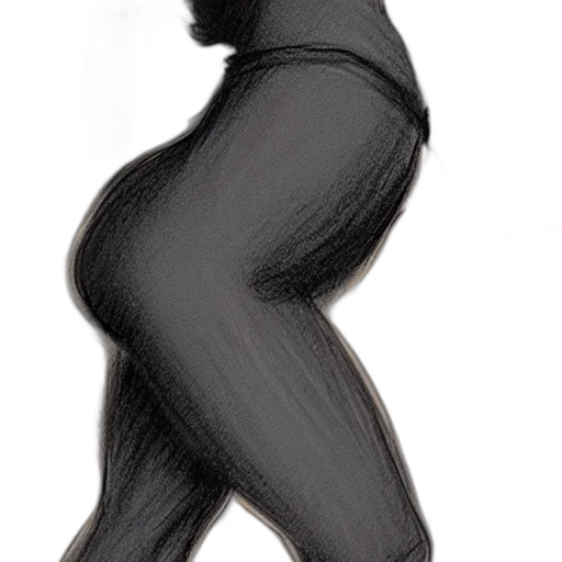 dress, hair, creature, robot transparent PNG cut-out
