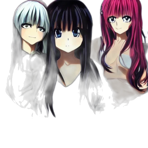 hair, anime, pixel art, 3d render transparent PNG cut-out