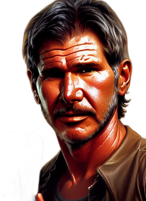 face, photorealistic, comic book art, oil painting transparent PNG cut-out