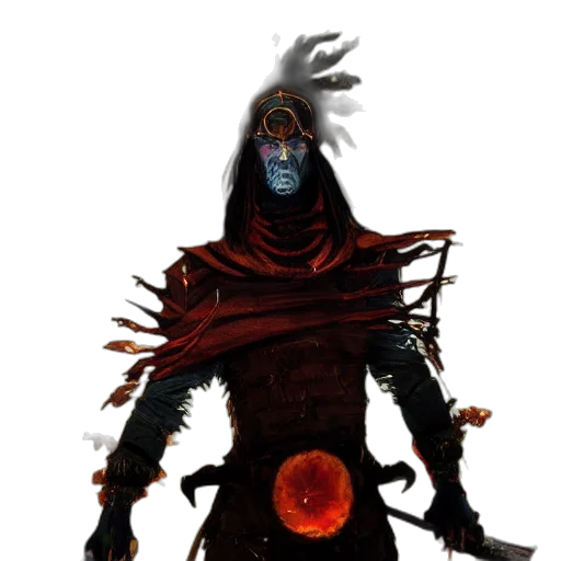 mask, staff, creature, robot transparent PNG cut-out