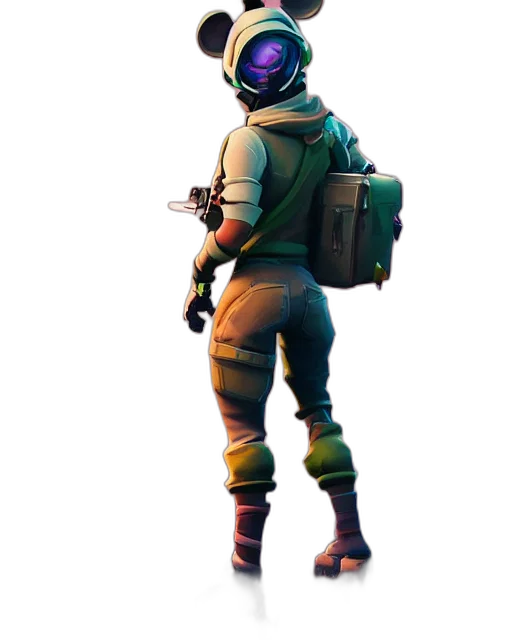 weapon, jacket, mask, staff transparent PNG cut-out