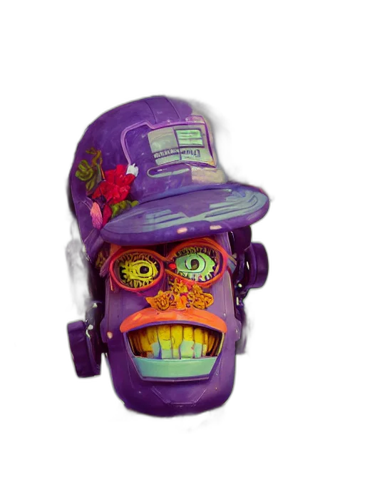 mask, robot, face, hat, 3d render, concept art, vaporwave, photorealistic transparent PNG cut-out