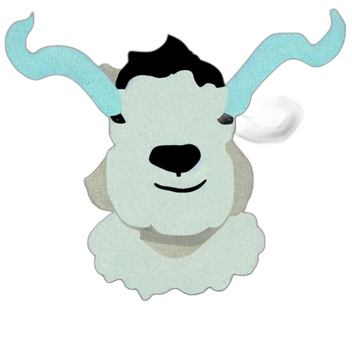 mask, animal, creature, face, 3d render, concept art, pixel art, cartoon transparent PNG cut-out