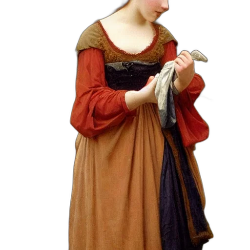 dress, jacket, staff, jewelry transparent PNG cut-out