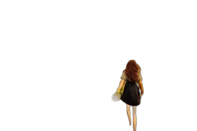 dress, hair, jacket, umbrella, 3d render, concept art, cartoon, pixel art transparent PNG cut-out