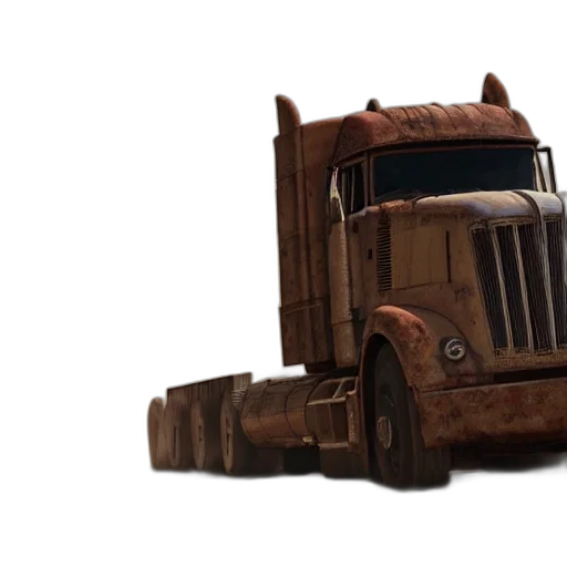 car, weapon, robot, 3d render, concept art, photorealistic, tractor, trailer transparent PNG cut-out