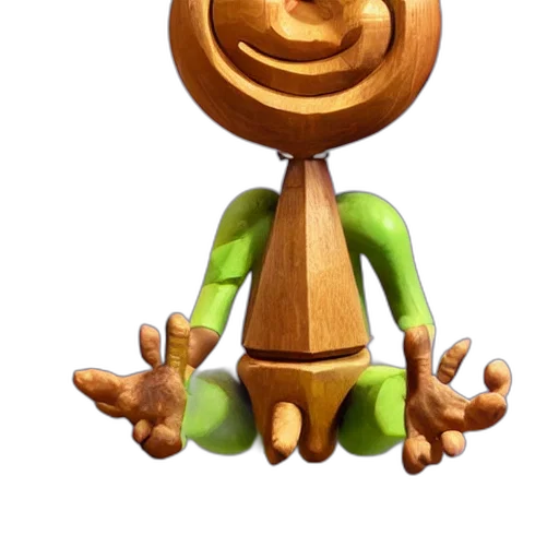 staff, robot, furniture, creature, 3d render, concept art, earth tones, green transparent PNG cut-out