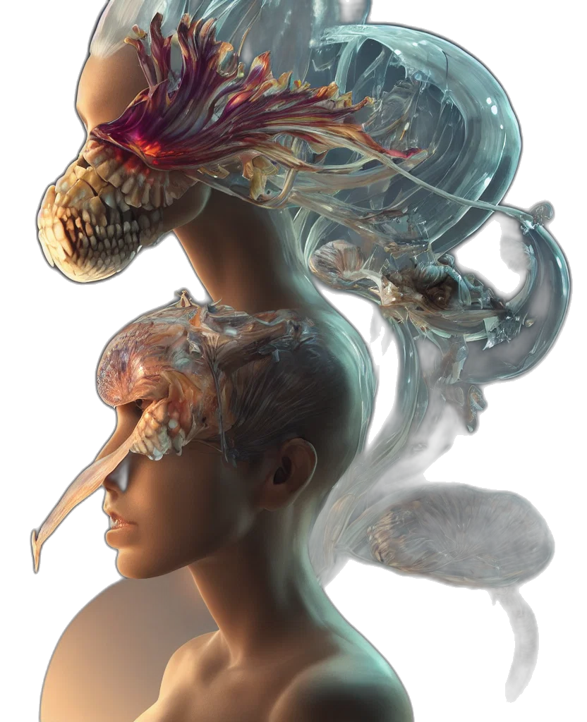 mask, crown, creature, dragon transparent PNG cut-out