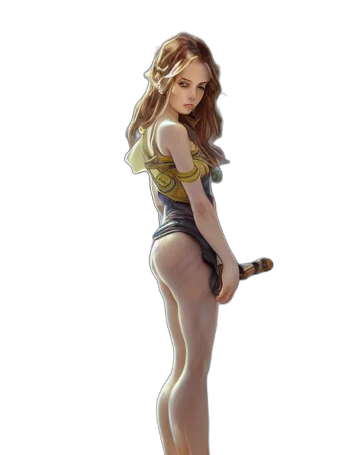 dress, staff, robot, weapon, concept art, fantasy art, photorealistic, 3d render transparent PNG cut-out