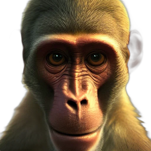 animal, face, creature, staff, photorealistic, concept art, 3d render, cartoon transparent PNG cut-out