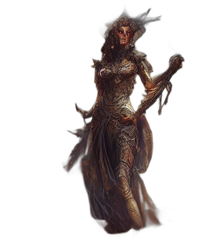 staff, dress, sword, concept art transparent PNG cut-out