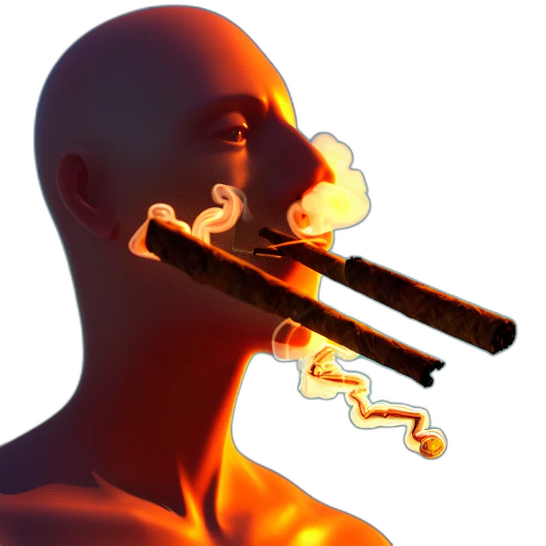 mask, staff, face, 3d render, concept art, photorealistic, vaporwave, neon lights transparent PNG cut-out