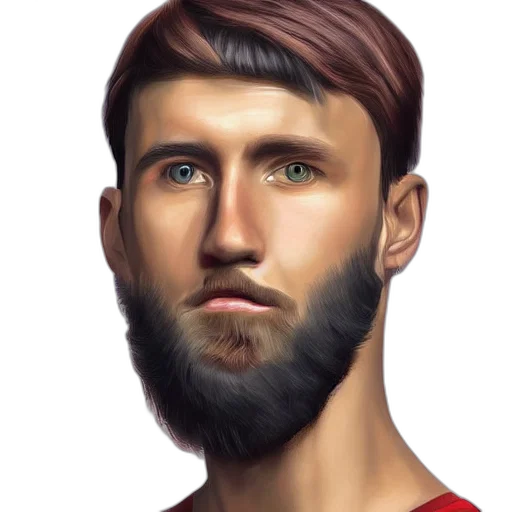 face, hair, photorealistic, fantasy art transparent PNG cut-out
