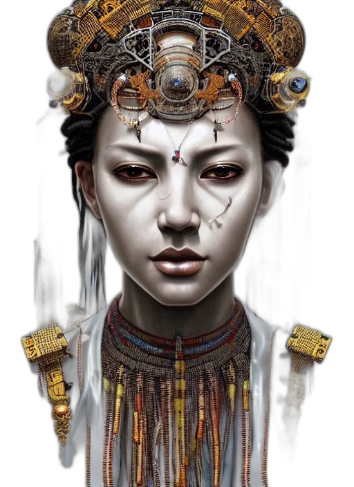 face, mask, crown, jewelry, fantasy art, concept art, photorealistic, cyberpunk transparent PNG cut-out