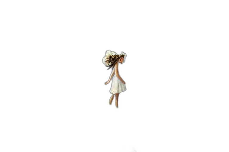 dress, staff, hat, hair, concept art, pixel art, 3d render, fantasy art transparent PNG cut-out