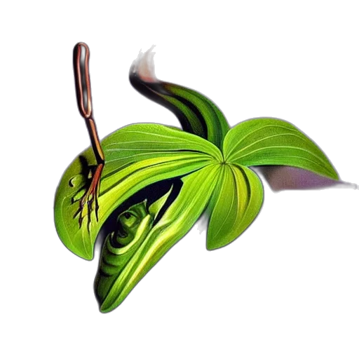 flower, staff, creature, animal, photorealistic, 3d render, concept art, oil painting transparent PNG cut-out
