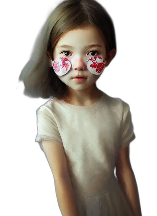 mask, face, creature, flower, photorealistic, oil painting, fantasy art, concept art transparent PNG cut-out