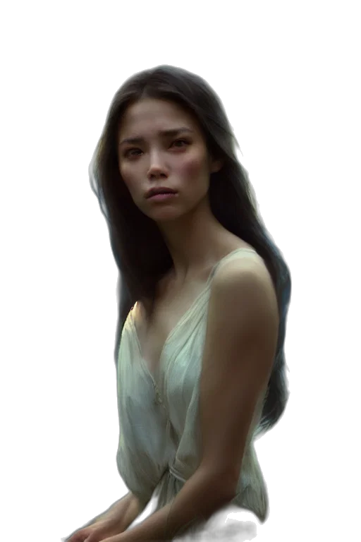 dress, face, crown, hair, fantasy art, concept art, photorealistic, oil painting transparent PNG cut-out