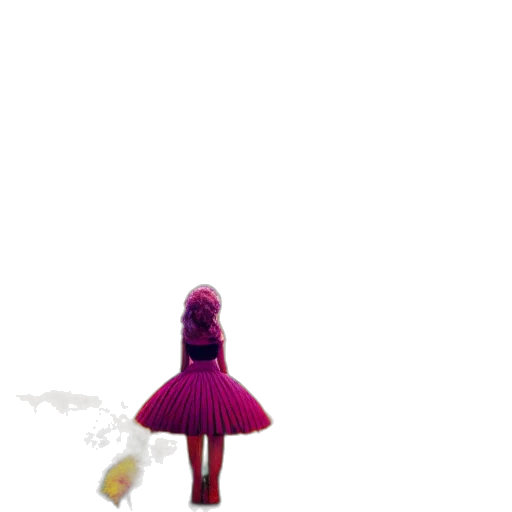 dress, creature, umbrella, robot, 3d render, concept art, vaporwave, pixel art transparent PNG cut-out