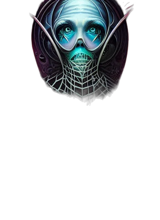 mask, face, creature, robot, cyberpunk, comic book art, pixel art, fantasy art transparent PNG cut-out