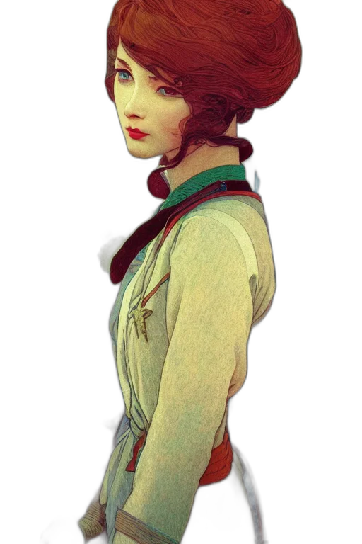 staff, face, hat, dress transparent PNG cut-out