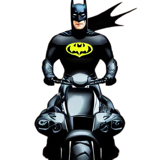 comic book art, concept art, batman, riding, motorbike, digital, art, manipulation transparent PNG cut-out