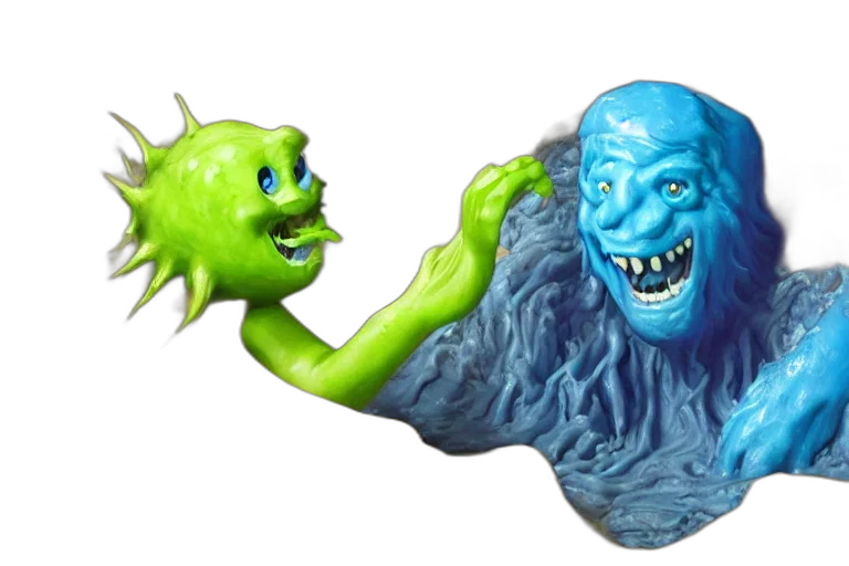 creature, mask, concept art, 3d render transparent PNG cut-out