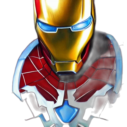 mask, robot, 3d render, comic book art, concept art, pixel art, photorealistic, hyperdetailed transparent PNG cut-out