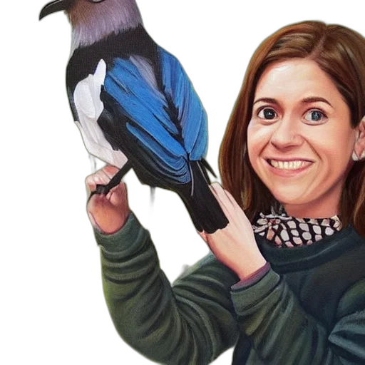 animal, photorealistic, oil painting, cartoon transparent PNG cut-out