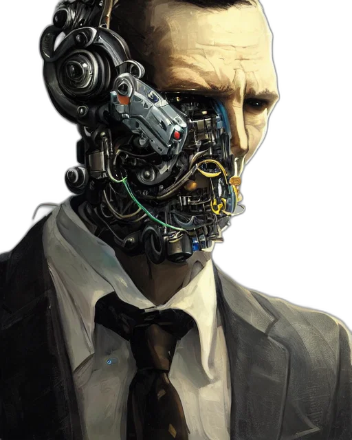 robot, mask, face, cyberpunk transparent PNG cut-out