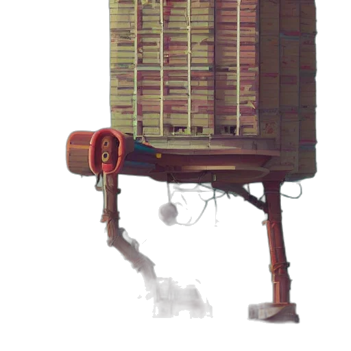 furniture, robot, weapon, staff, concept art, pixel art, watercolor, 3d render transparent PNG cut-out