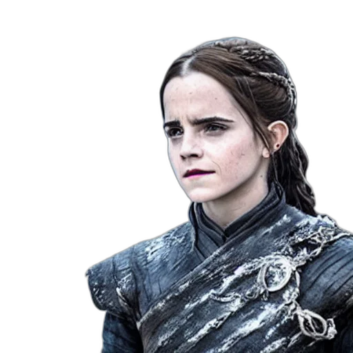 concept art, photorealistic, fantasy art, still, emma, watson, game, thrones transparent PNG cut-out