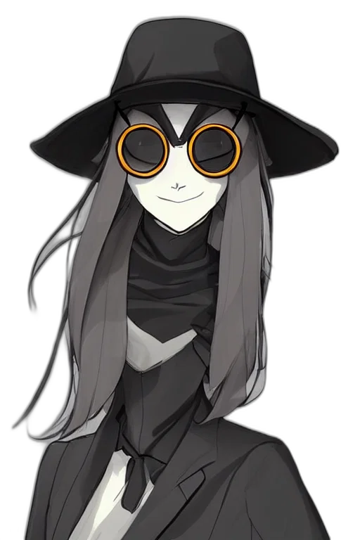 mask, hat, staff, face, anime, concept art, cartoon, fantasy art transparent PNG cut-out