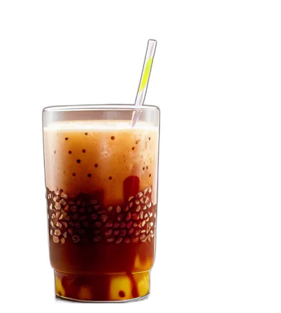 food, staff, photorealistic, 3d render, photo, close, glass, boba transparent PNG cut-out
