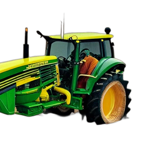 weapon, photorealistic, 3d render, concept art, green, john, deere, tractor transparent PNG cut-out