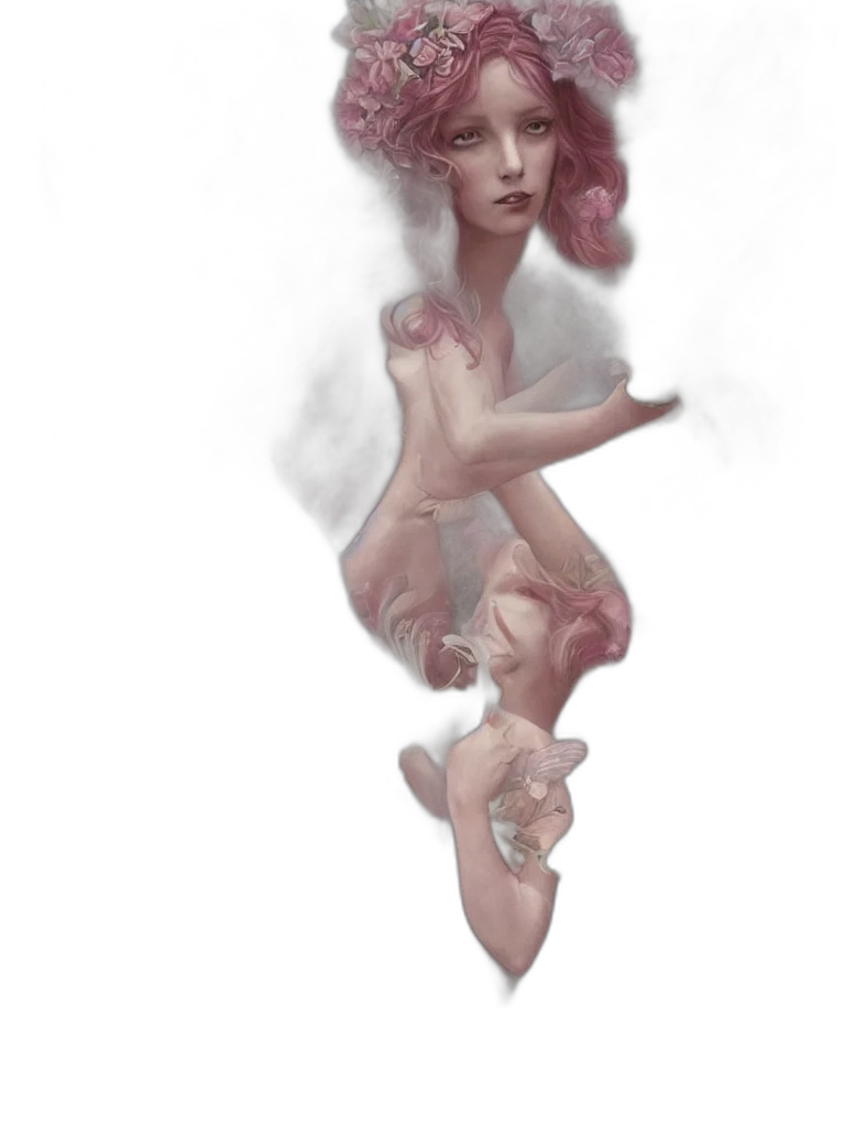 creature, dress, concept art, fantasy art, photorealistic, watercolor, underwater, outer space transparent PNG cut-out