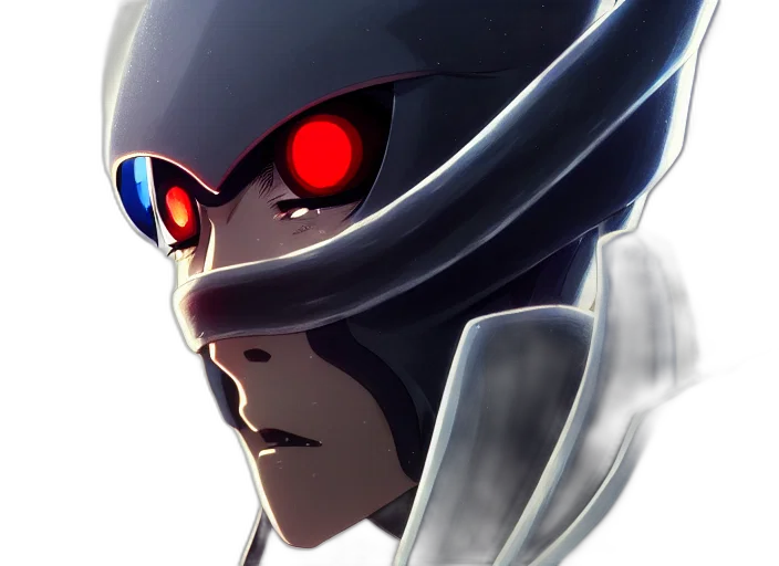 robot, face, mask, concept art, cyberpunk, 3d render, comic book art, anime transparent PNG cut-out