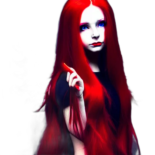 hair, dress, creature, face transparent PNG cut-out