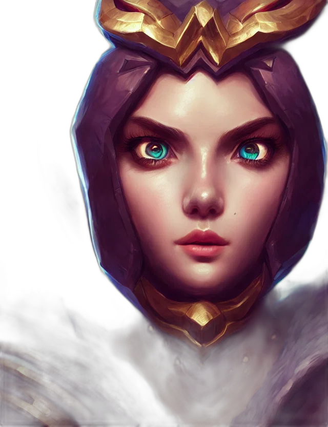 face, mask, fantasy art, concept art, photorealistic, 3d render, league, legends transparent PNG cut-out