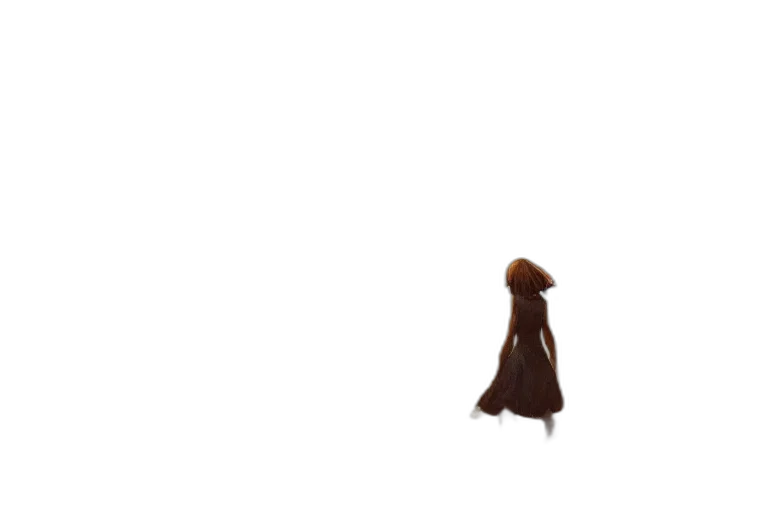 dress, staff, hair, robot transparent PNG cut-out