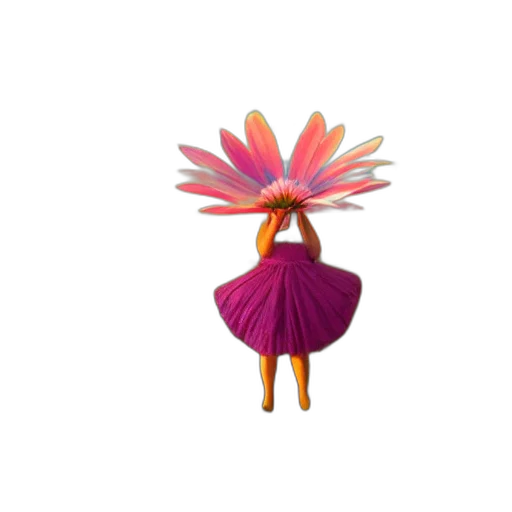 flower, dress, crown, staff transparent PNG cut-out